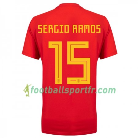 Tenue Espagne Ramos 15 Domicile Coupe du monde 2018 Maillot de Foot